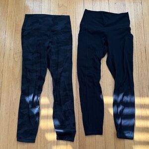 Lululemon Align Black and Camouflage Leggings Set